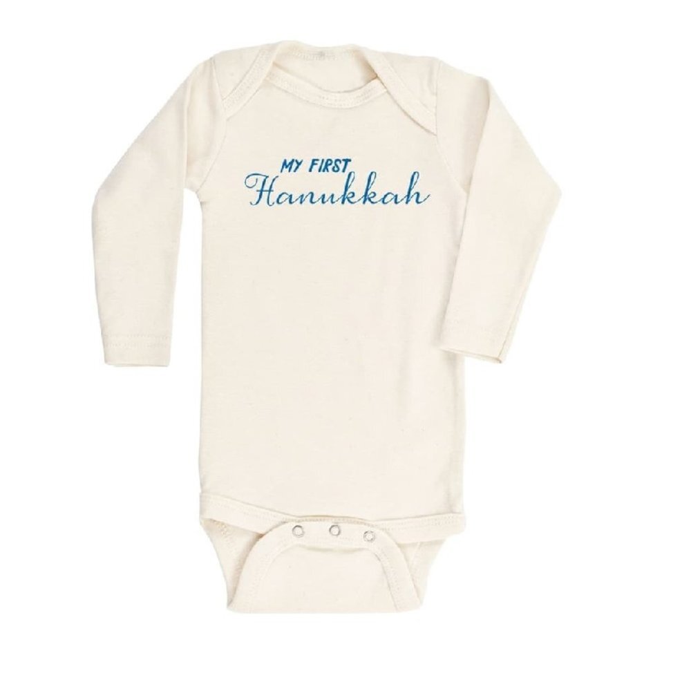 🎁 TENTH&PINE My First Hanukkah Organic Cotton Bodysuit